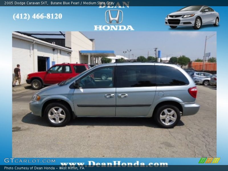 Butane Blue Pearl / Medium Slate Gray 2005 Dodge Caravan SXT