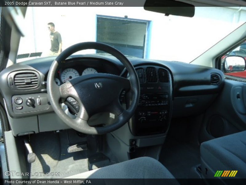 Butane Blue Pearl / Medium Slate Gray 2005 Dodge Caravan SXT
