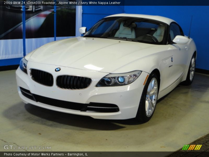 Alpine White / Ivory White Nappa Leather 2009 BMW Z4 sDrive30i Roadster
