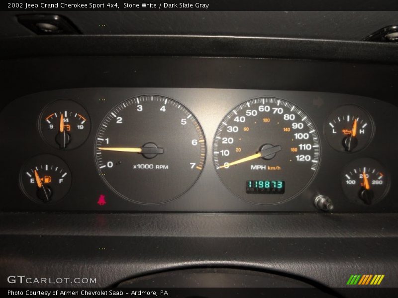 Stone White / Dark Slate Gray 2002 Jeep Grand Cherokee Sport 4x4