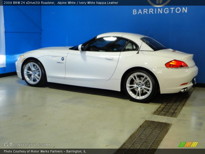 Alpine White / Ivory White Nappa Leather 2009 BMW Z4 sDrive30i Roadster