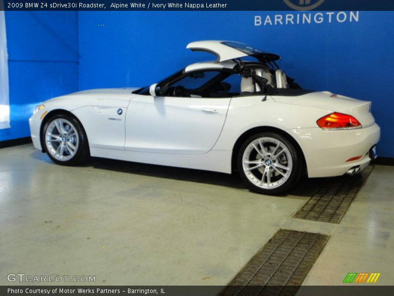 Alpine White / Ivory White Nappa Leather 2009 BMW Z4 sDrive30i Roadster