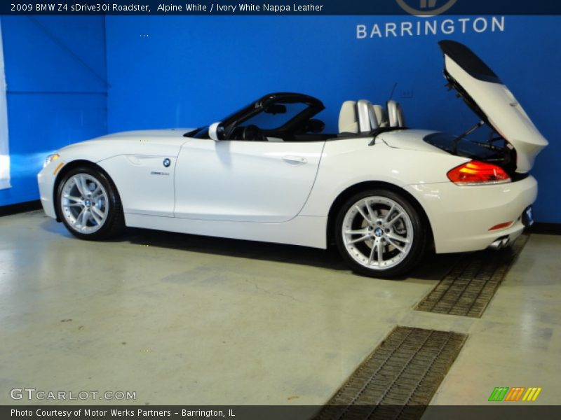 Alpine White / Ivory White Nappa Leather 2009 BMW Z4 sDrive30i Roadster