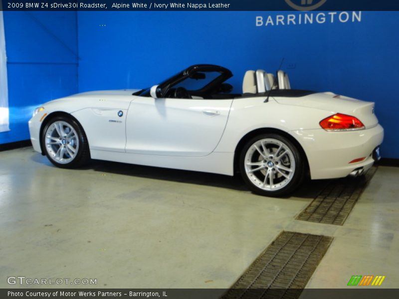 Alpine White / Ivory White Nappa Leather 2009 BMW Z4 sDrive30i Roadster