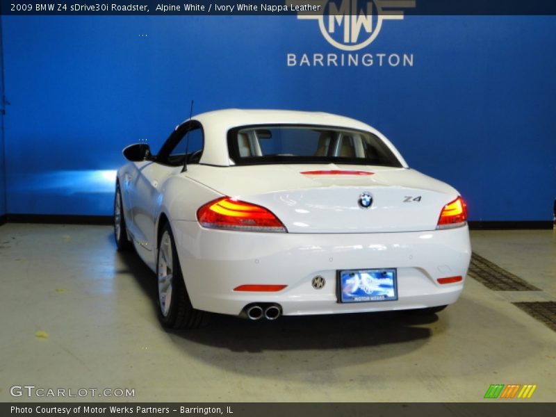 Alpine White / Ivory White Nappa Leather 2009 BMW Z4 sDrive30i Roadster