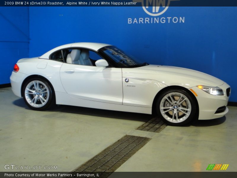 Alpine White / Ivory White Nappa Leather 2009 BMW Z4 sDrive30i Roadster