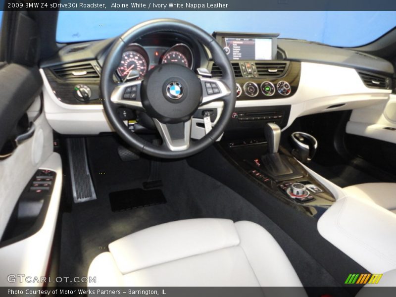 Alpine White / Ivory White Nappa Leather 2009 BMW Z4 sDrive30i Roadster