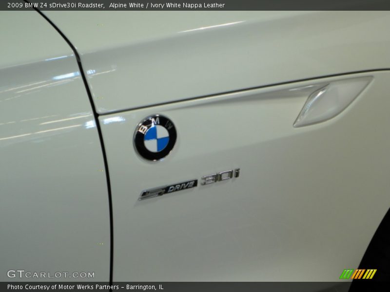 Alpine White / Ivory White Nappa Leather 2009 BMW Z4 sDrive30i Roadster