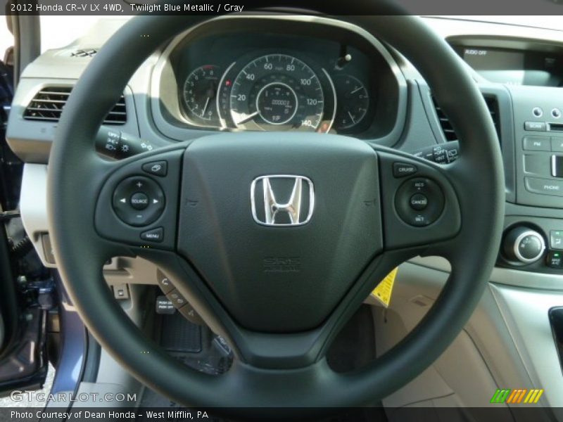 Twilight Blue Metallic / Gray 2012 Honda CR-V LX 4WD