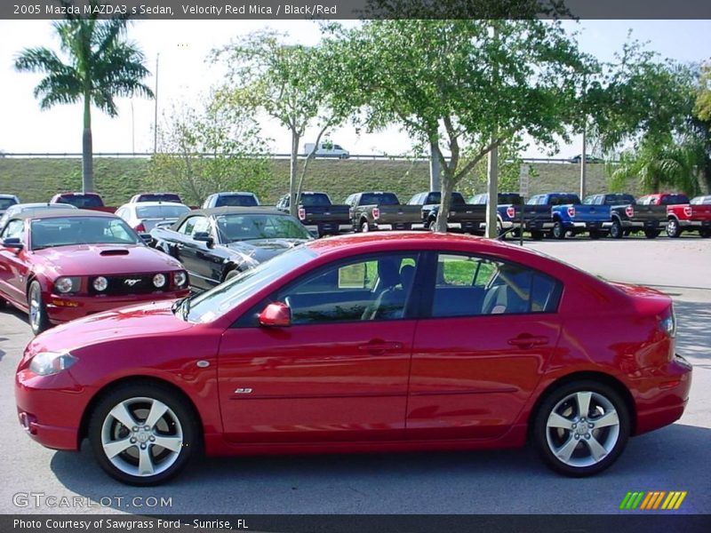 Velocity Red Mica / Black/Red 2005 Mazda MAZDA3 s Sedan