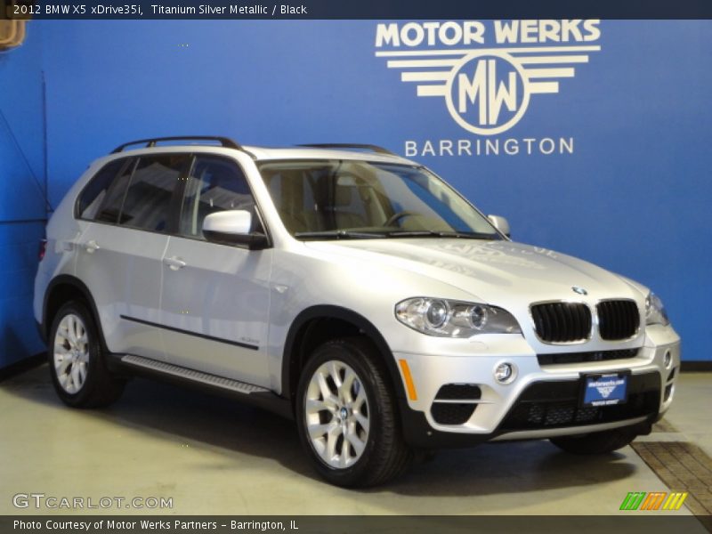 Titanium Silver Metallic / Black 2012 BMW X5 xDrive35i
