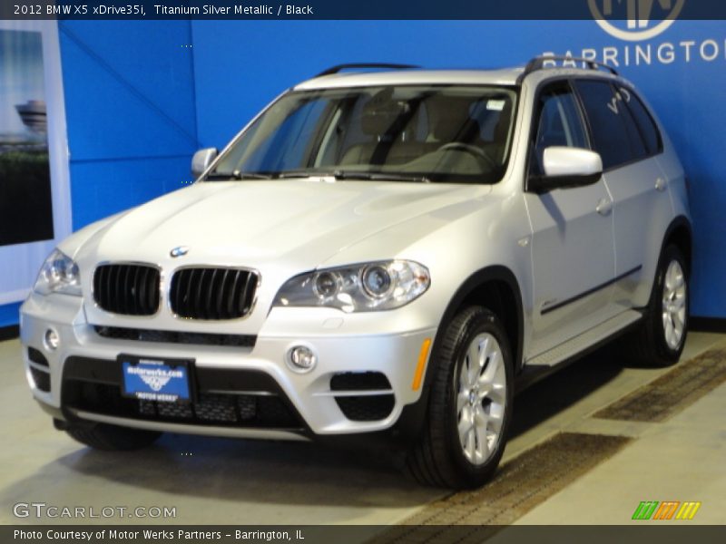 Titanium Silver Metallic / Black 2012 BMW X5 xDrive35i
