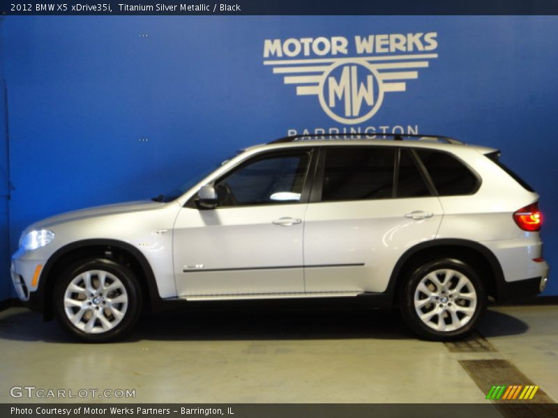 Titanium Silver Metallic / Black 2012 BMW X5 xDrive35i