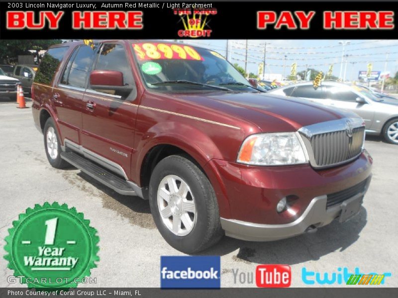 Autumn Red Metallic / Light Parchment 2003 Lincoln Navigator Luxury