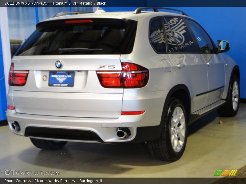 Titanium Silver Metallic / Black 2012 BMW X5 xDrive35i
