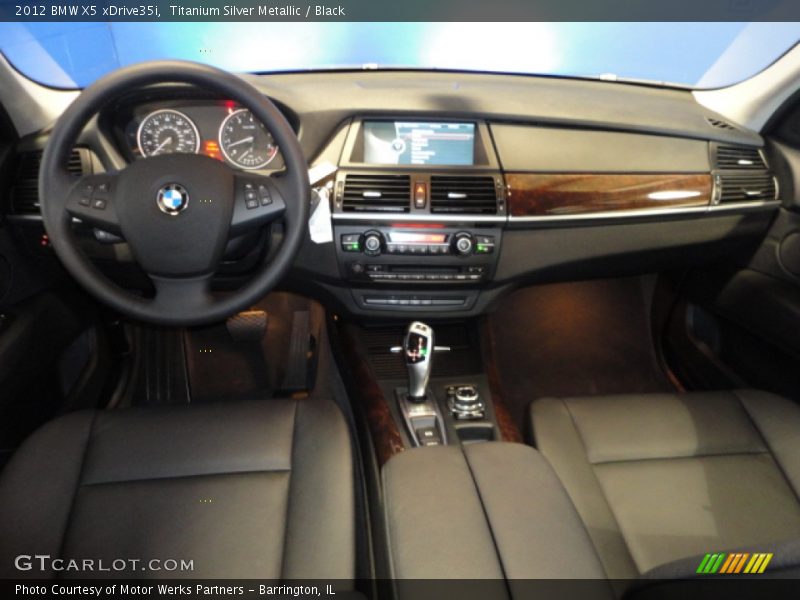 Titanium Silver Metallic / Black 2012 BMW X5 xDrive35i