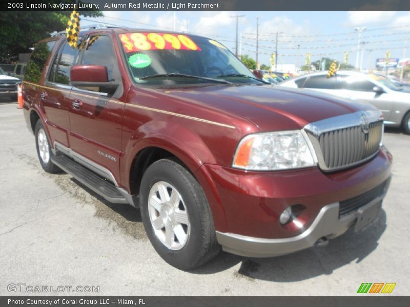 Autumn Red Metallic / Light Parchment 2003 Lincoln Navigator Luxury