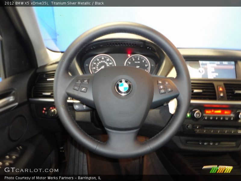 Titanium Silver Metallic / Black 2012 BMW X5 xDrive35i