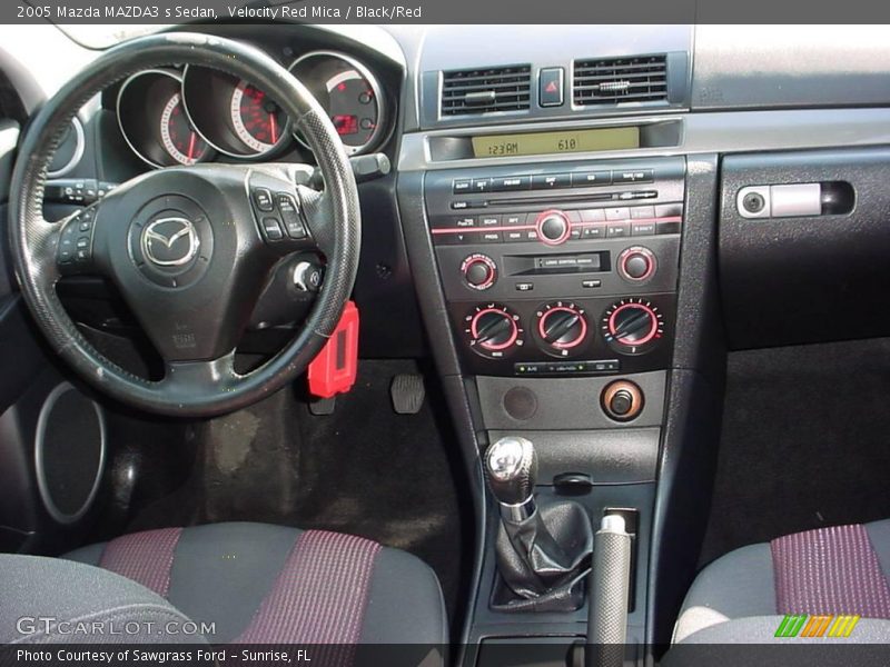 Velocity Red Mica / Black/Red 2005 Mazda MAZDA3 s Sedan