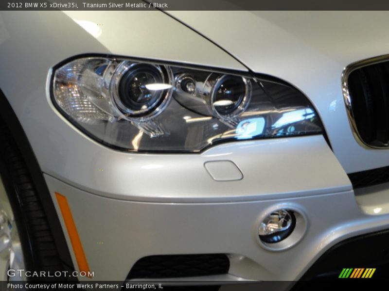 Titanium Silver Metallic / Black 2012 BMW X5 xDrive35i