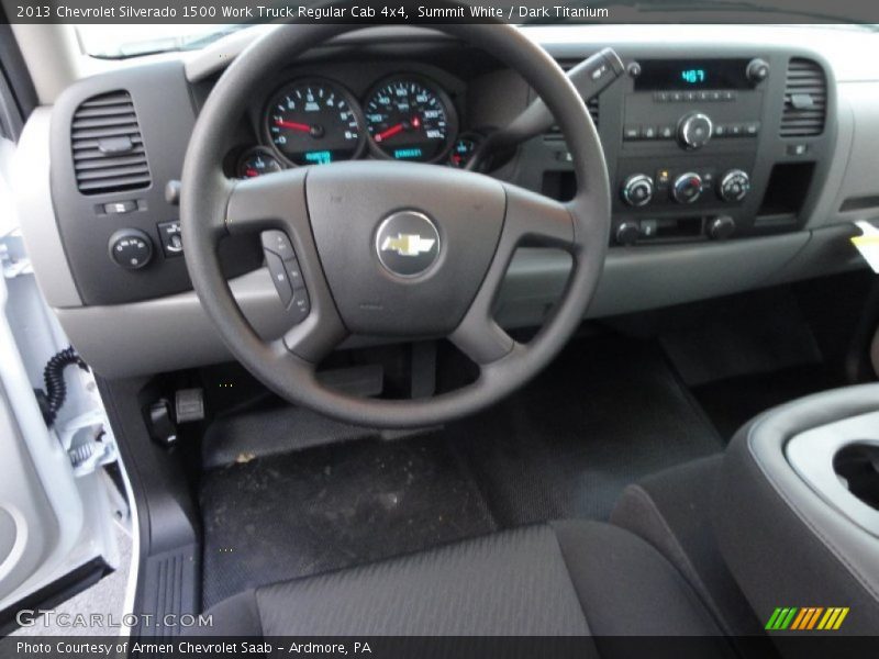 Summit White / Dark Titanium 2013 Chevrolet Silverado 1500 Work Truck Regular Cab 4x4