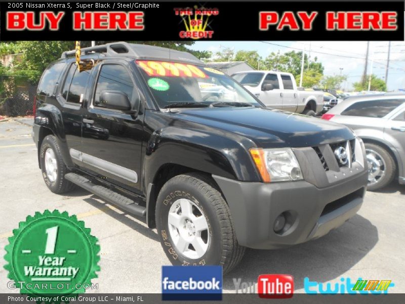 Super Black / Steel/Graphite 2005 Nissan Xterra S