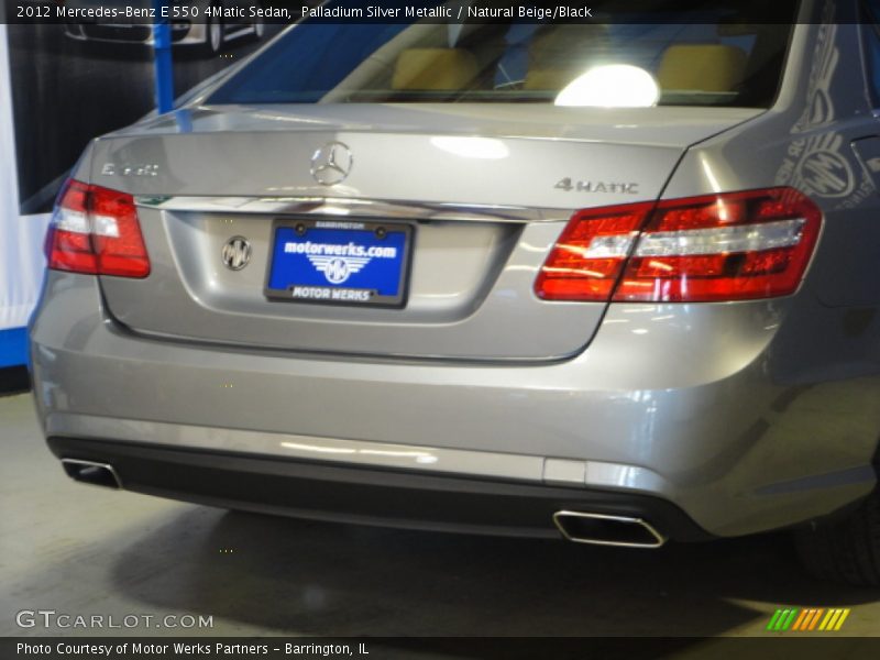 Palladium Silver Metallic / Natural Beige/Black 2012 Mercedes-Benz E 550 4Matic Sedan