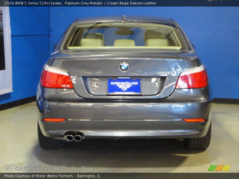 Platinum Grey Metallic / Cream Beige Dakota Leather 2009 BMW 5 Series 528xi Sedan