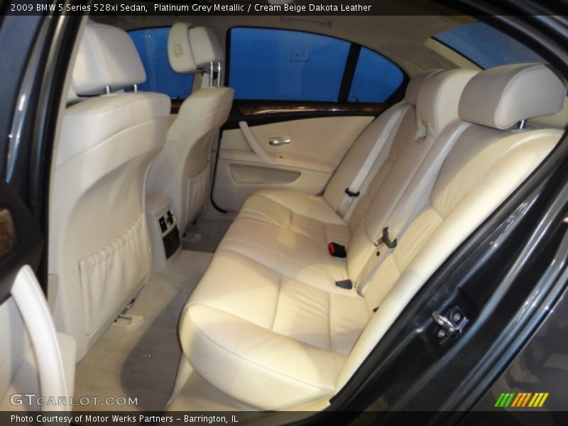 Platinum Grey Metallic / Cream Beige Dakota Leather 2009 BMW 5 Series 528xi Sedan