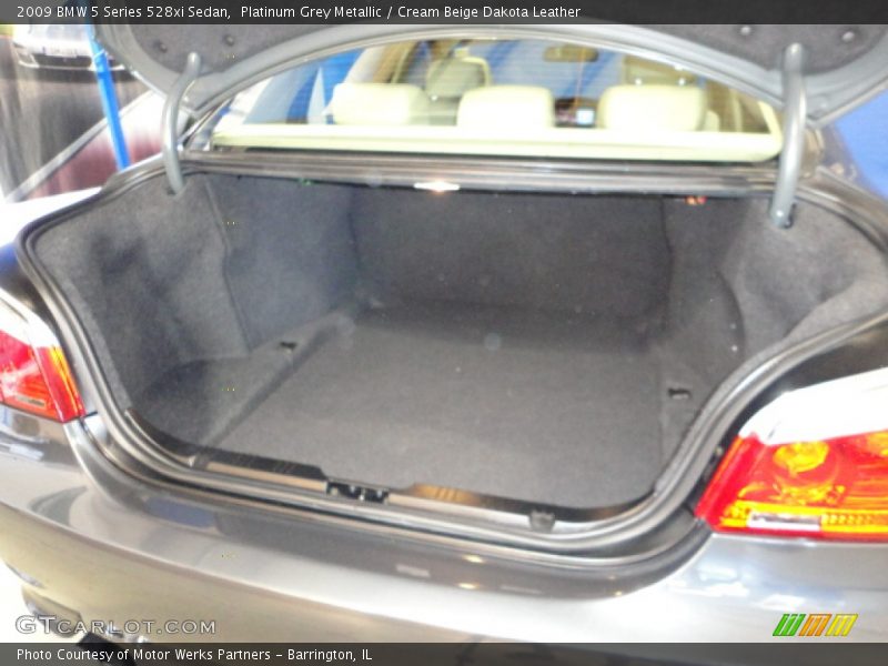 Platinum Grey Metallic / Cream Beige Dakota Leather 2009 BMW 5 Series 528xi Sedan