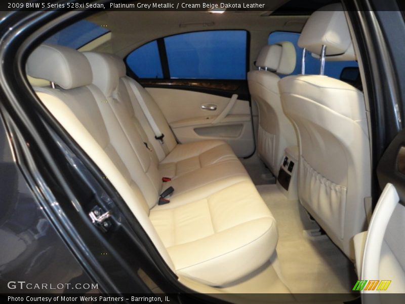 Platinum Grey Metallic / Cream Beige Dakota Leather 2009 BMW 5 Series 528xi Sedan