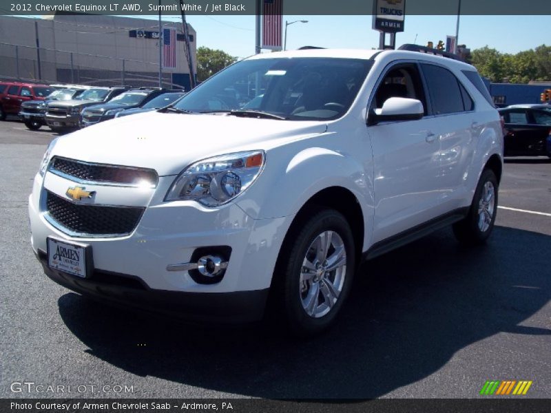 Summit White / Jet Black 2012 Chevrolet Equinox LT AWD