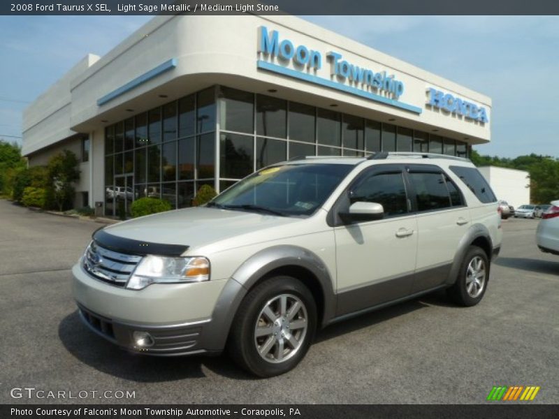Light Sage Metallic / Medium Light Stone 2008 Ford Taurus X SEL