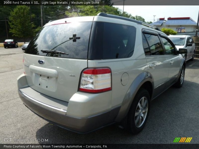 Light Sage Metallic / Medium Light Stone 2008 Ford Taurus X SEL