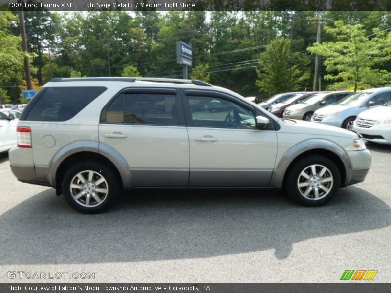 Light Sage Metallic / Medium Light Stone 2008 Ford Taurus X SEL