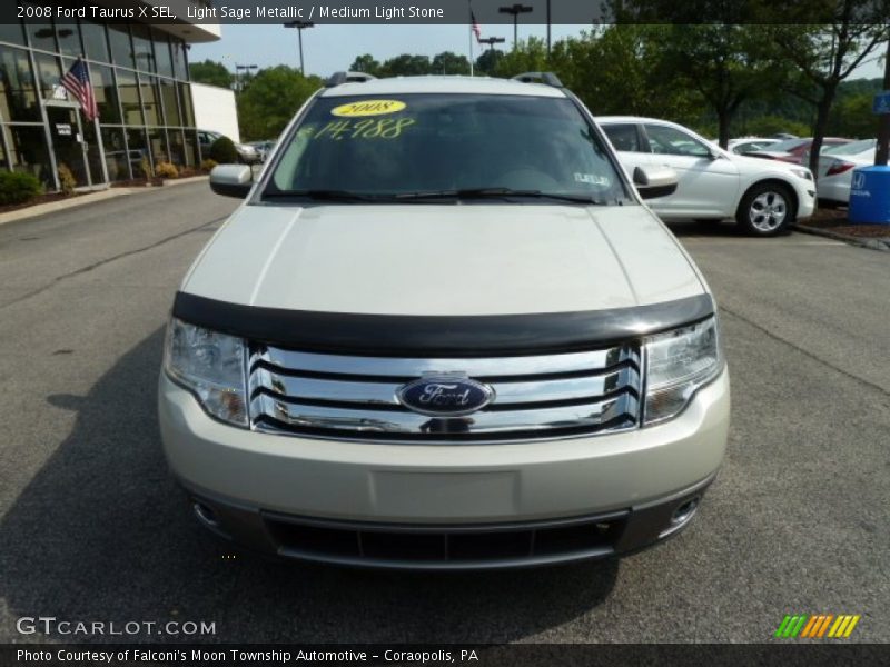 Light Sage Metallic / Medium Light Stone 2008 Ford Taurus X SEL