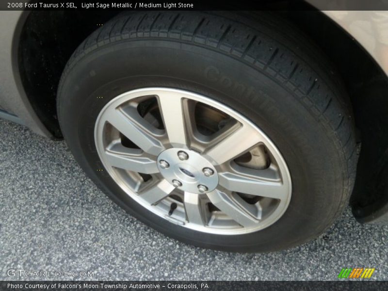 Light Sage Metallic / Medium Light Stone 2008 Ford Taurus X SEL