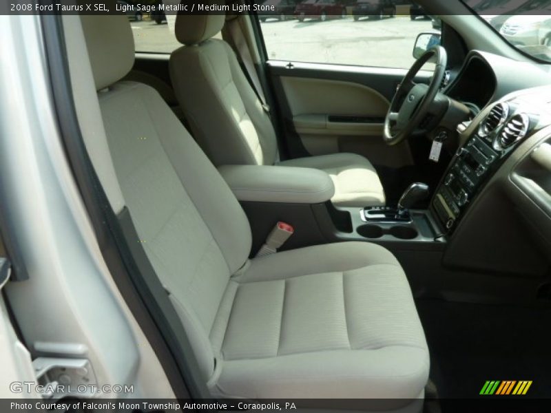 Light Sage Metallic / Medium Light Stone 2008 Ford Taurus X SEL