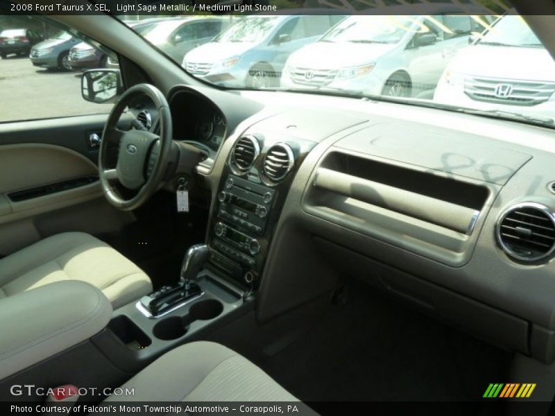 Light Sage Metallic / Medium Light Stone 2008 Ford Taurus X SEL