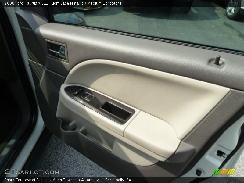Light Sage Metallic / Medium Light Stone 2008 Ford Taurus X SEL