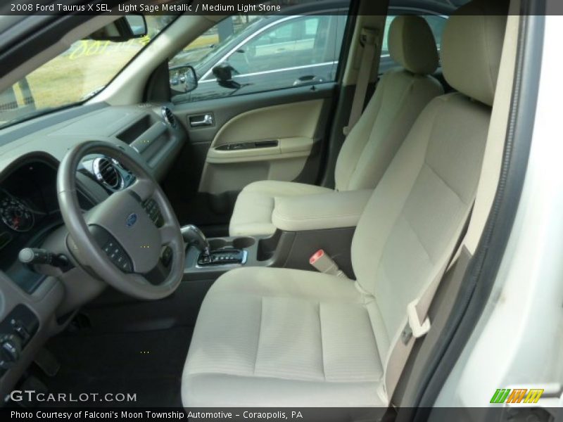 Light Sage Metallic / Medium Light Stone 2008 Ford Taurus X SEL