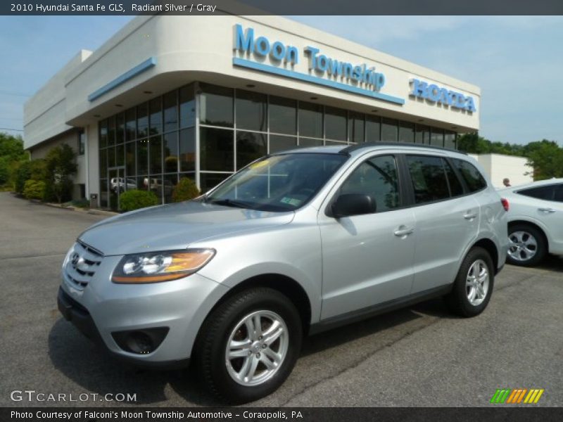 Radiant Silver / Gray 2010 Hyundai Santa Fe GLS