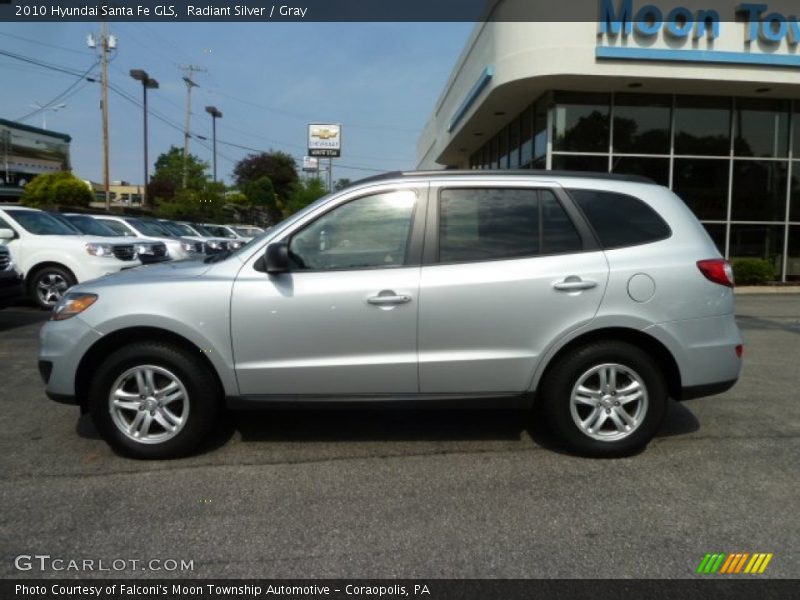Radiant Silver / Gray 2010 Hyundai Santa Fe GLS