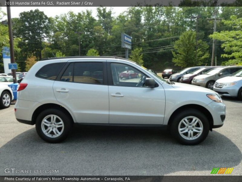 Radiant Silver / Gray 2010 Hyundai Santa Fe GLS