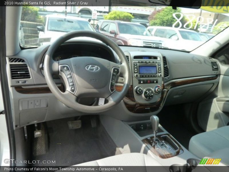 Radiant Silver / Gray 2010 Hyundai Santa Fe GLS