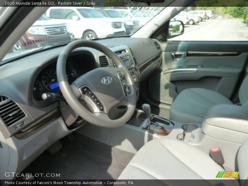 Radiant Silver / Gray 2010 Hyundai Santa Fe GLS