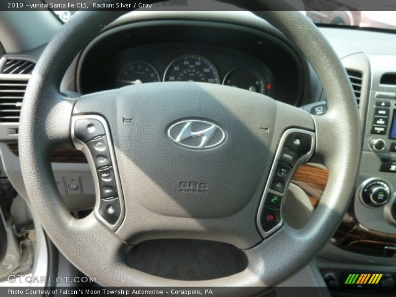 Radiant Silver / Gray 2010 Hyundai Santa Fe GLS