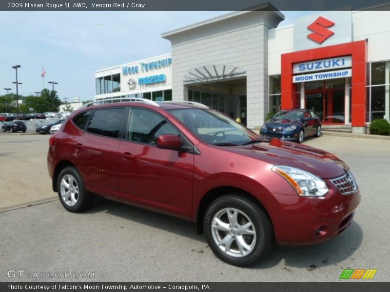 Venom Red / Gray 2009 Nissan Rogue SL AWD