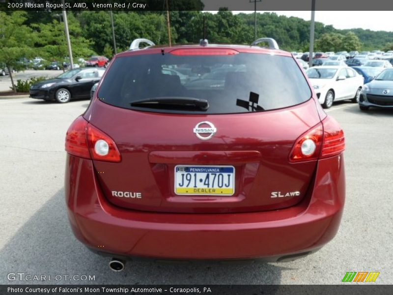 Venom Red / Gray 2009 Nissan Rogue SL AWD