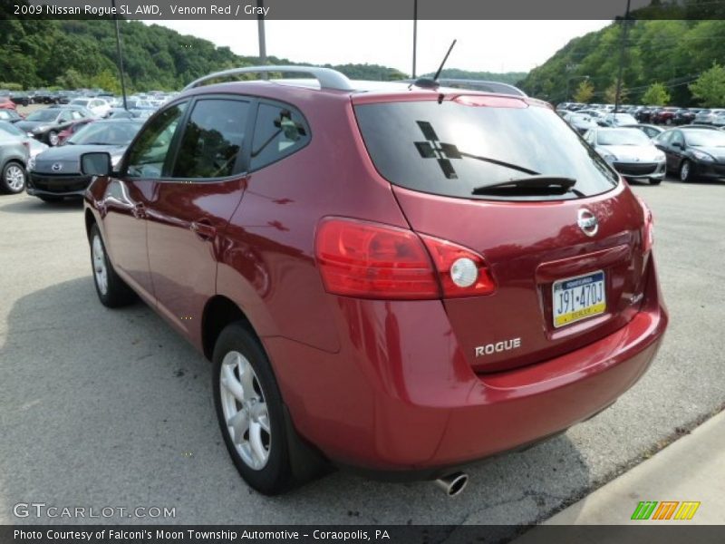 Venom Red / Gray 2009 Nissan Rogue SL AWD
